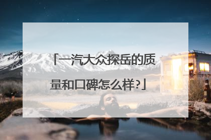 一汽大众探岳的质量和口碑怎么样?
