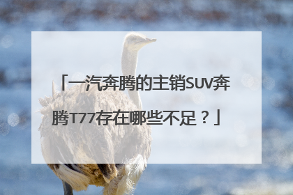 一汽奔腾的主销SUV奔腾T77存在哪些不足？