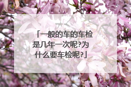 一般的车的车检是几年一次呢?为什么要车检呢?