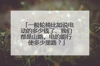 一般轮椅比如说电动的多少钱了、我们都是山路。电的能行使多少里路？