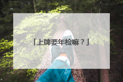 上牌要年检嘛？