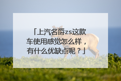 上汽名爵zs这款车使用感觉怎么样，有什么优缺点呢？