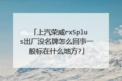 上汽荣威rx5plus出厂没名牌怎么回事一般标在什么地方?