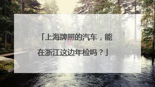 上海牌照的汽车，能在浙江这边年检吗？