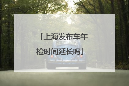 上海发布车年检时间延长吗