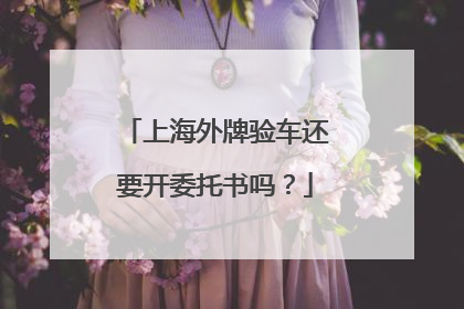 上海外牌验车还要开委托书吗？