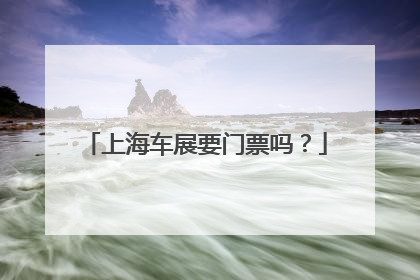 上海车展要门票吗？