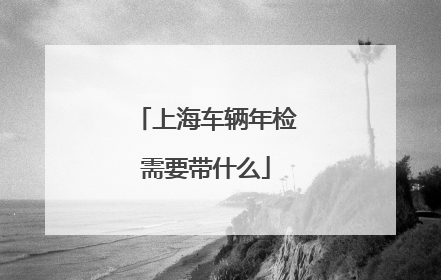 上海车辆年检需要带什么