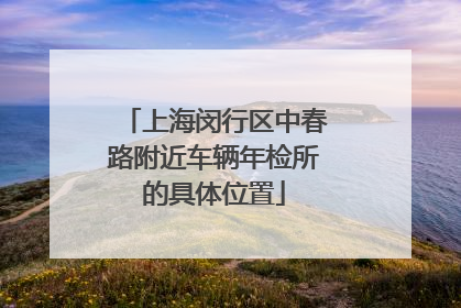 上海闵行区中春路附近车辆年检所的具体位置