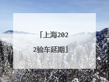 上海2022验车延期