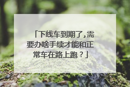 下线车到期了,需要办啥手续才能和正常车在路上跑？