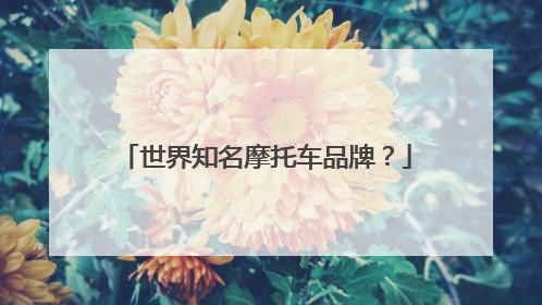 世界知名摩托车品牌？