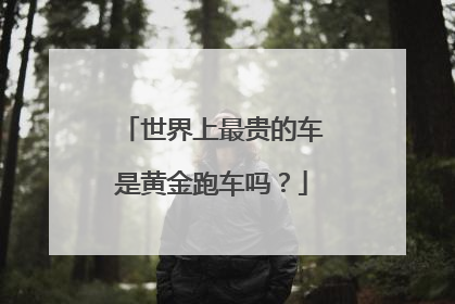 世界上最贵的车是黄金跑车吗？