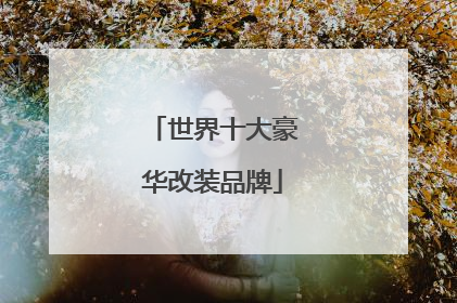 世界十大豪华改装品牌