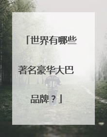 世界有哪些著名豪华大巴品牌？