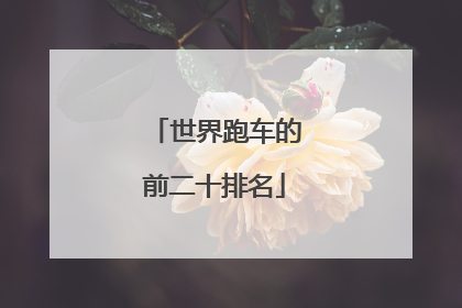世界跑车的前二十排名