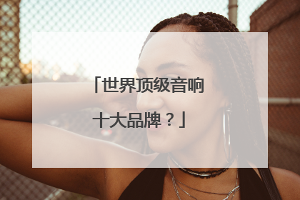 世界顶级音响十大品牌？
