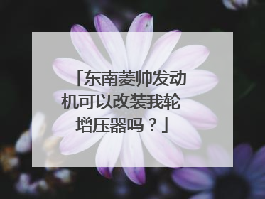 东南菱帅发动机可以改装我轮增压器吗？