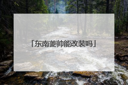 东南菱帅能改装吗