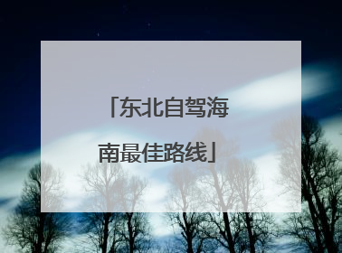 东北自驾海南最佳路线