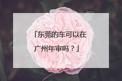 东莞的车可以在广州年审吗？