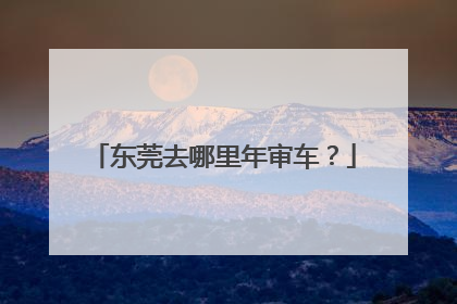 东莞去哪里年审车？