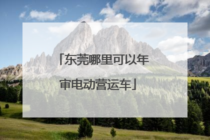 东莞哪里可以年审电动营运车