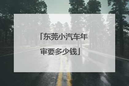 东莞小汽车年审要多少钱