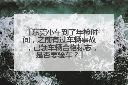东莞小车到了年检时间，之前有过车辆事故，己领车辆合格标志，是否要验车？