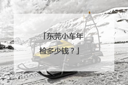 东莞小车年检多少钱？