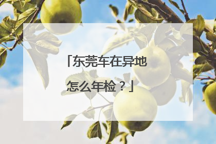 东莞车在异地怎么年检？
