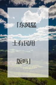 东风猛士有民用版吗
