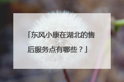 东风小康在湖北的售后服务点有哪些？