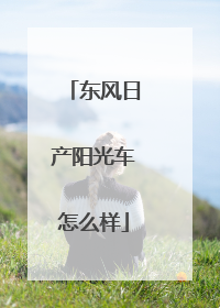 东风日产阳光车怎么样