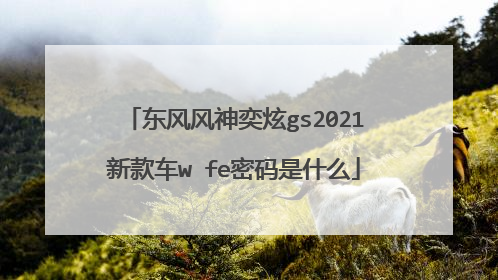 东风风神奕炫gs2021新款车wⅠfe密码是什么