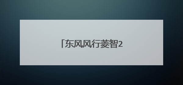 东风风行菱智2.0提速没劲