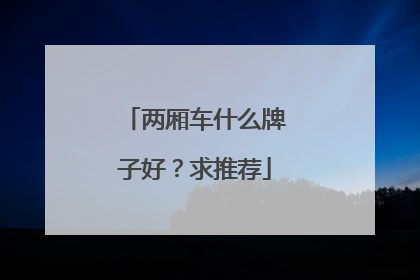两厢车什么牌子好？求推荐