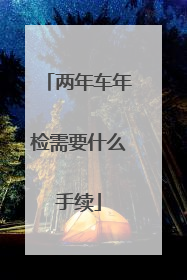 两年车年检需要什么手续
