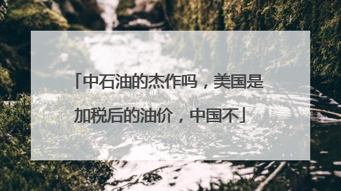 中石油的杰作吗，美国是加税后的油价，中国不