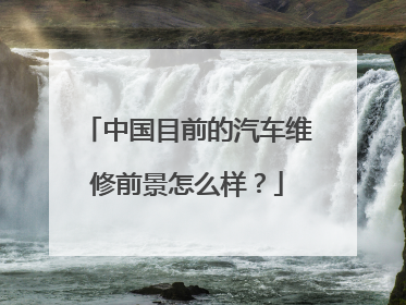 中国目前的汽车维修前景怎么样？