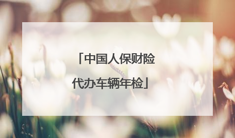 中国人保财险代办车辆年检