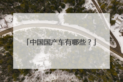 中国国产车有哪些？