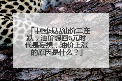 中国成品油价二连跌，油价想回6元时代是妄想，油价上涨的原因是什么？