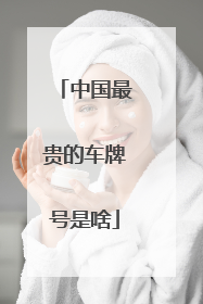 中国最贵的车牌号是啥