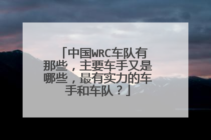 中国WRC车队有那些，主要车手又是哪些，最有实力的车手和车队？