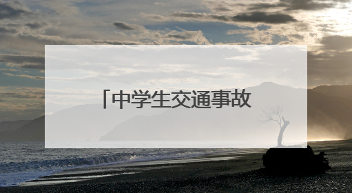 中学生交通事故案例，不要太长