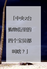 中央2台购物街里的四个宝贝都叫啥？