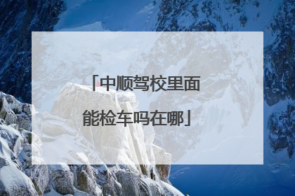 中顺驾校里面能检车吗在哪