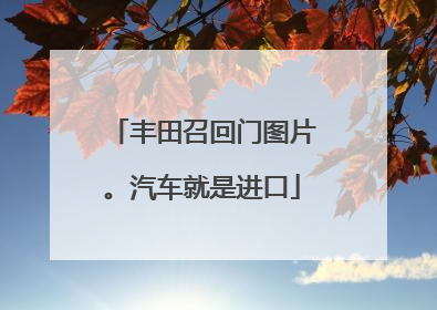 丰田召回门图片。汽车就是进口