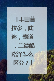 丰田普拉多，陆巡，霸道，兰德酷路泽怎么区分？